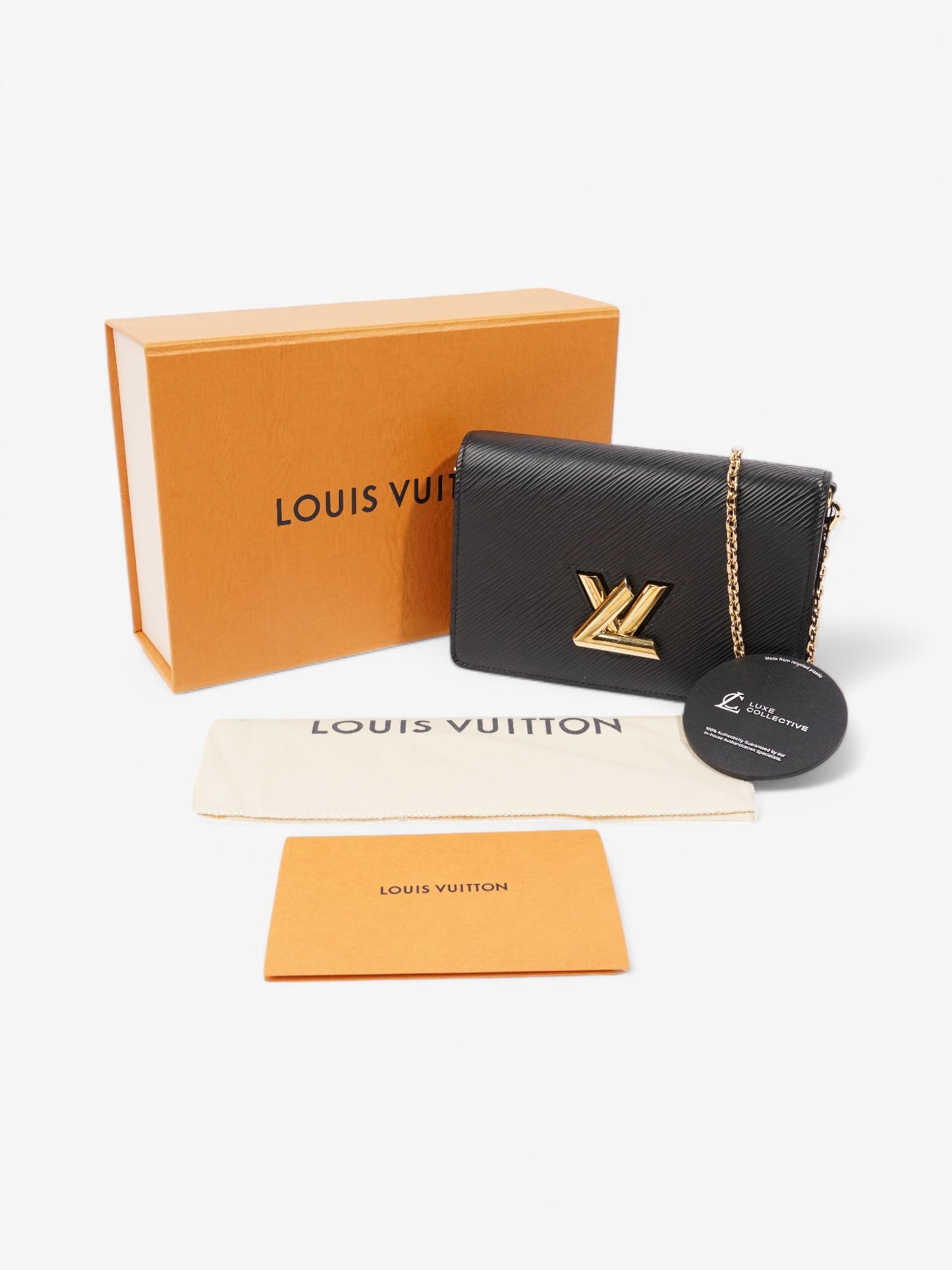 Louis Vuitton Twist Chain Bag Black Epi Leather PM