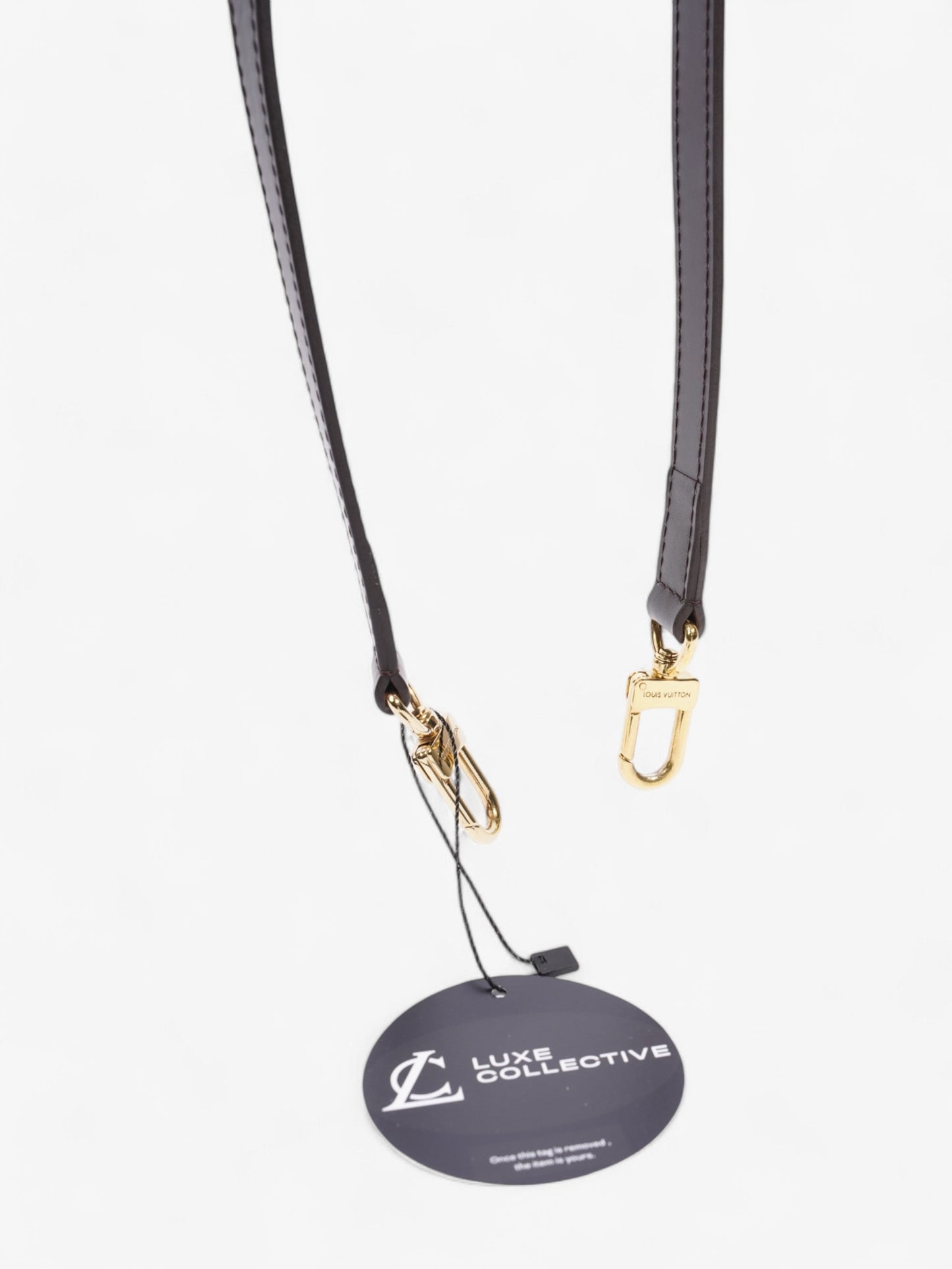 Louis Vuitton Bandouli猫re Bag Strap Brown / Gold Leather