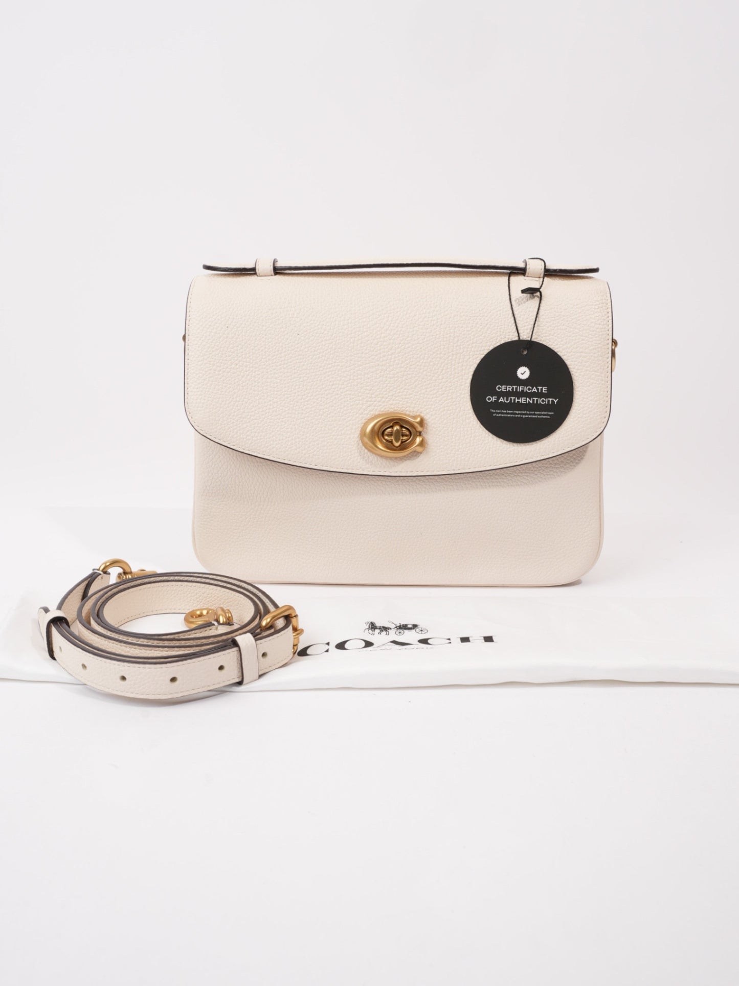 Coach Cassie White Leather One size