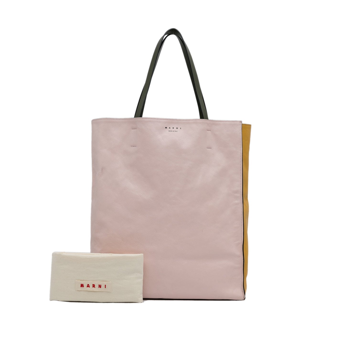 Pink Marni Museo Leather Tote