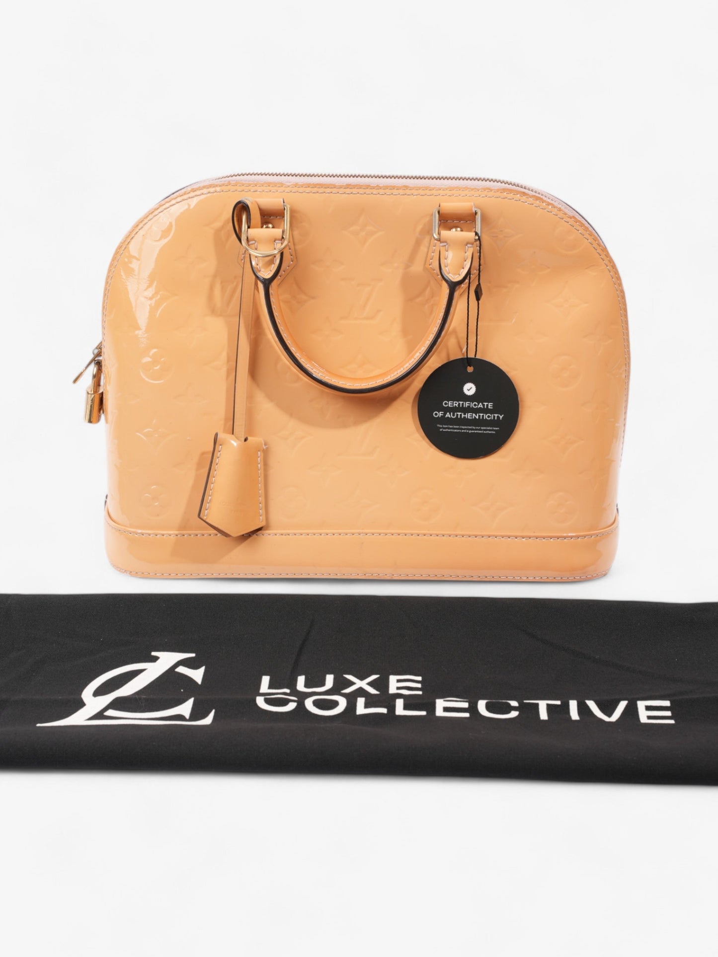 Louis Vuitton Alma Monogram Vernis / Yellow Vernis Leather PM