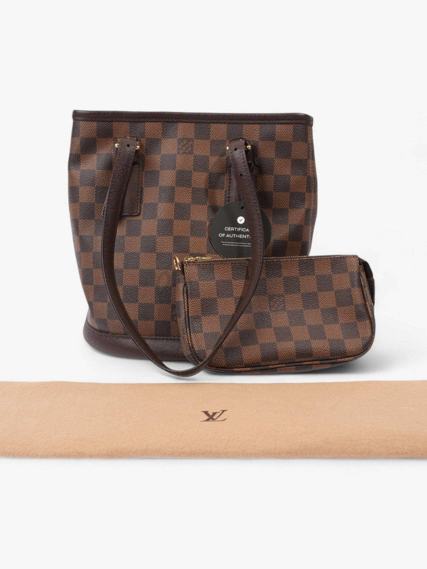 Louis Vuitton Marais Bucket Bag Damier Ebene Coated Canvas