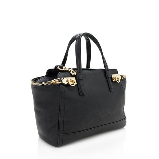 Salvatore Ferragamo Leather Verve Convertible Tote
