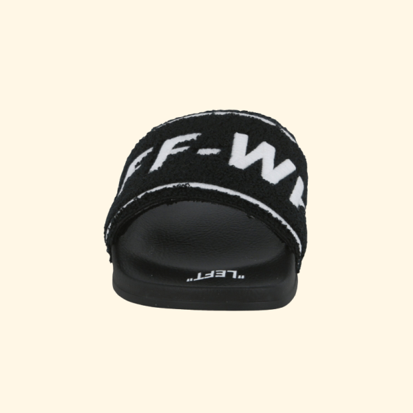 Off-White Logo-Embroidered Terry Slides, Brand New