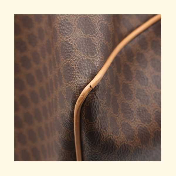 Celine Macadam Boston Light Brown Leather Bag