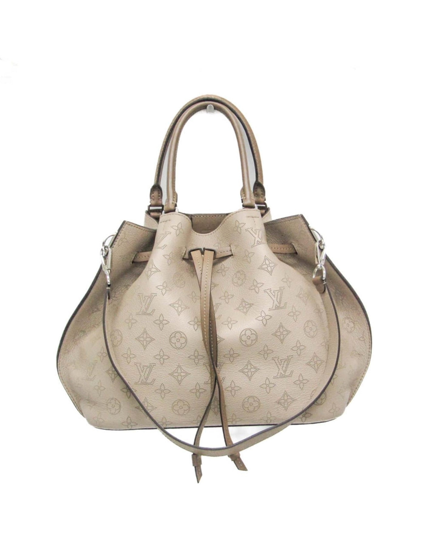 Elegant Leather Mahina Handbag with Timeless Detailing