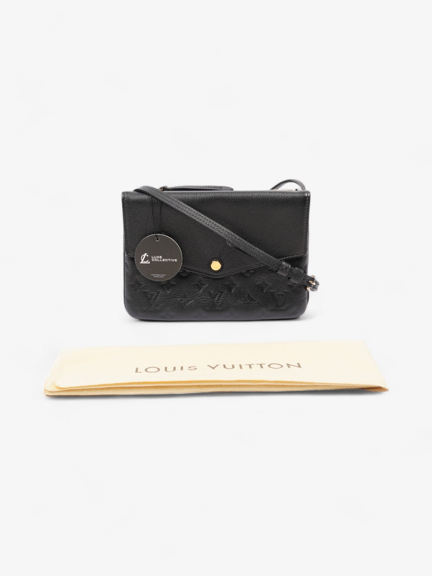 Louis Vuitton Twice Pouch Black Empreinte Leather