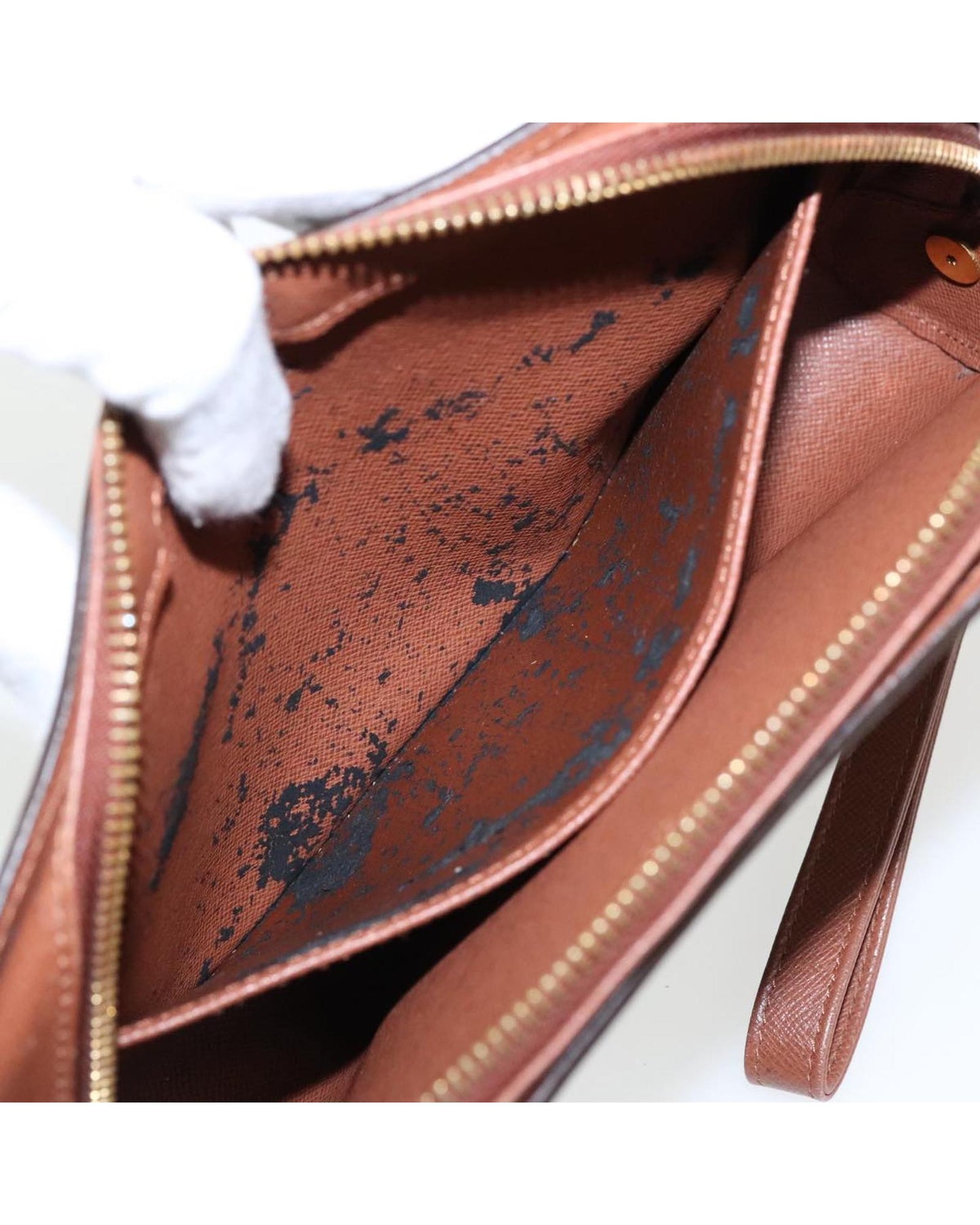 Monogram Canvas Clutch Bag with Vintage Design