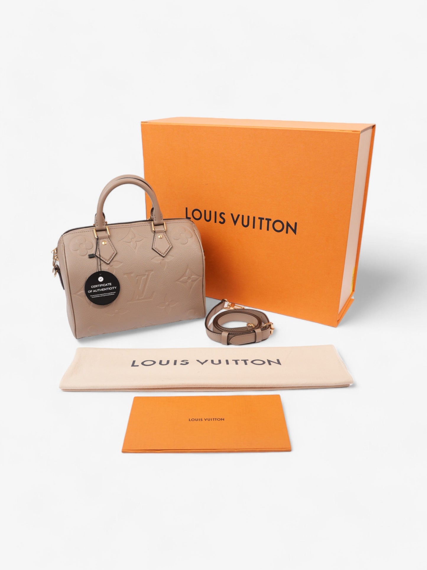 Louis Vuitton Speedy Bandouli猫re 25 Dune Empreinte Leather
