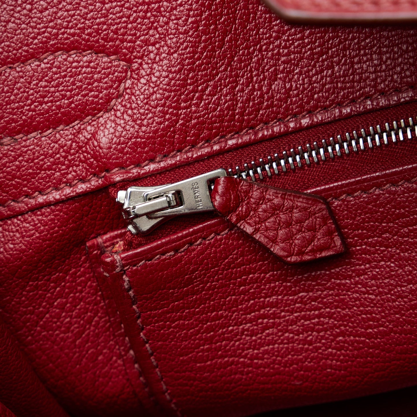 Hermès Birkin 30 Red Clemence Palladium