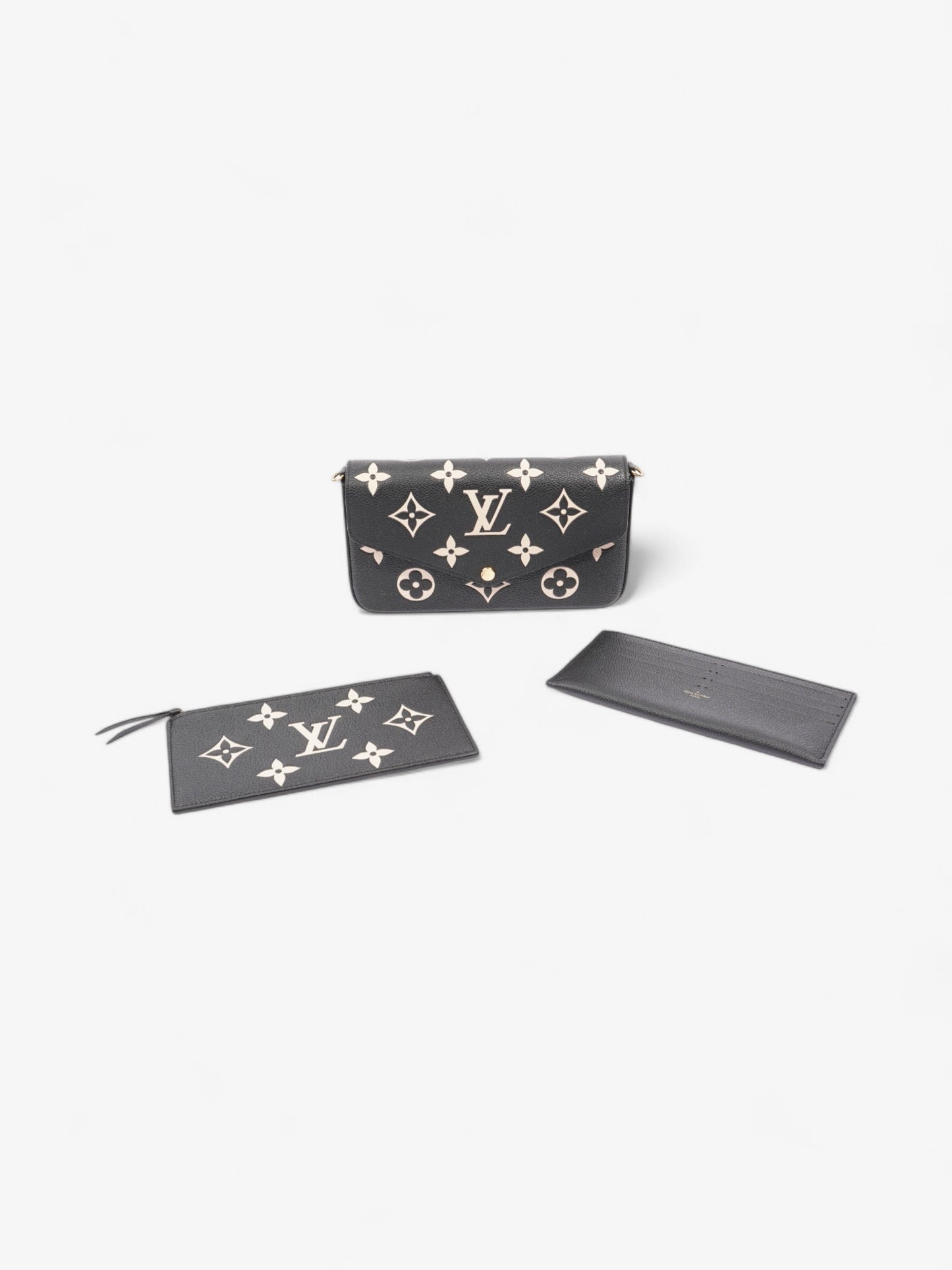 Louis Vuitton Pochette Felicie Black / Ivory Empreinte Leather