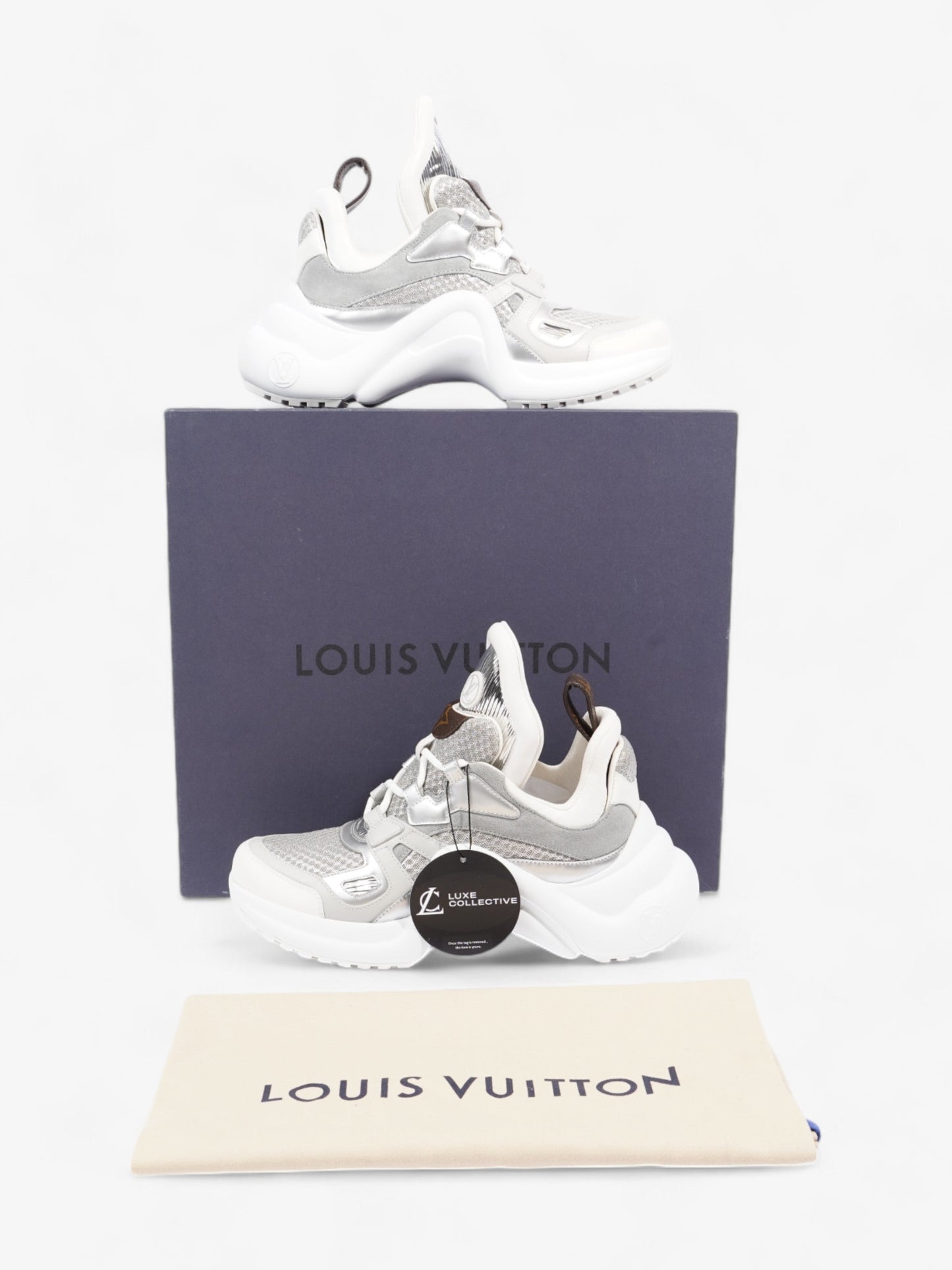 Louis Vuitton Archlight Silver / White Mesh EU 37 UK 4
