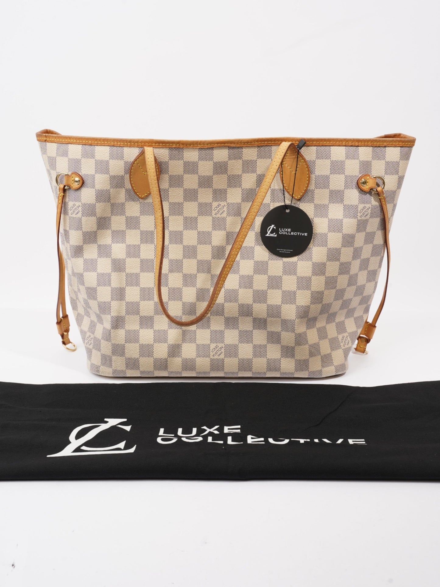 Louis Vuitton Neverfull Damier Azur Coated Canvas MM