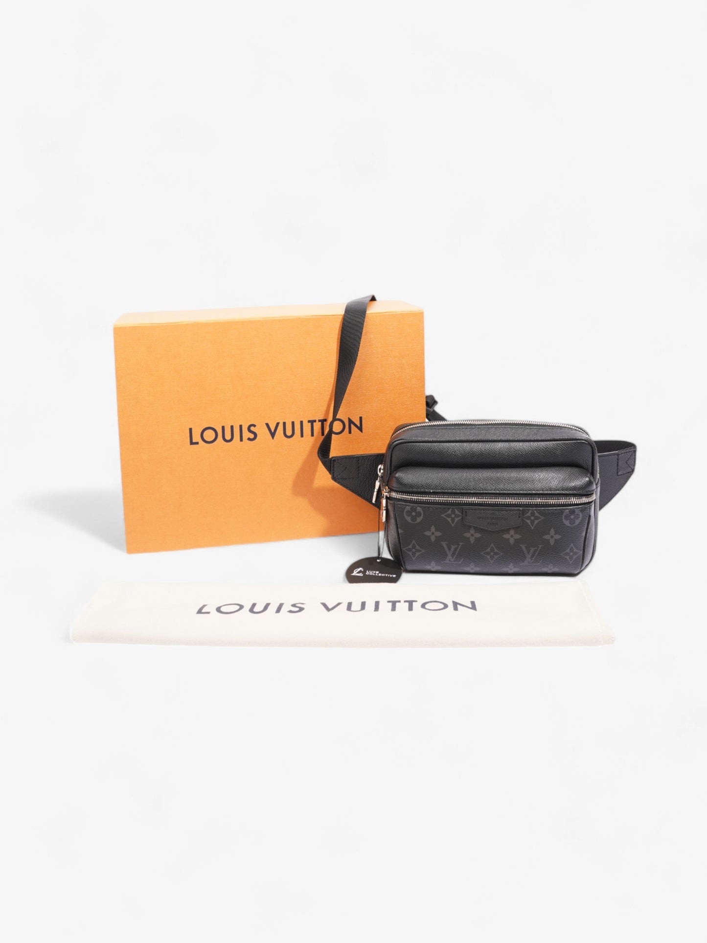 Louis Vuitton Outdoor Bum Bag Black Monogram Calfskin Leather