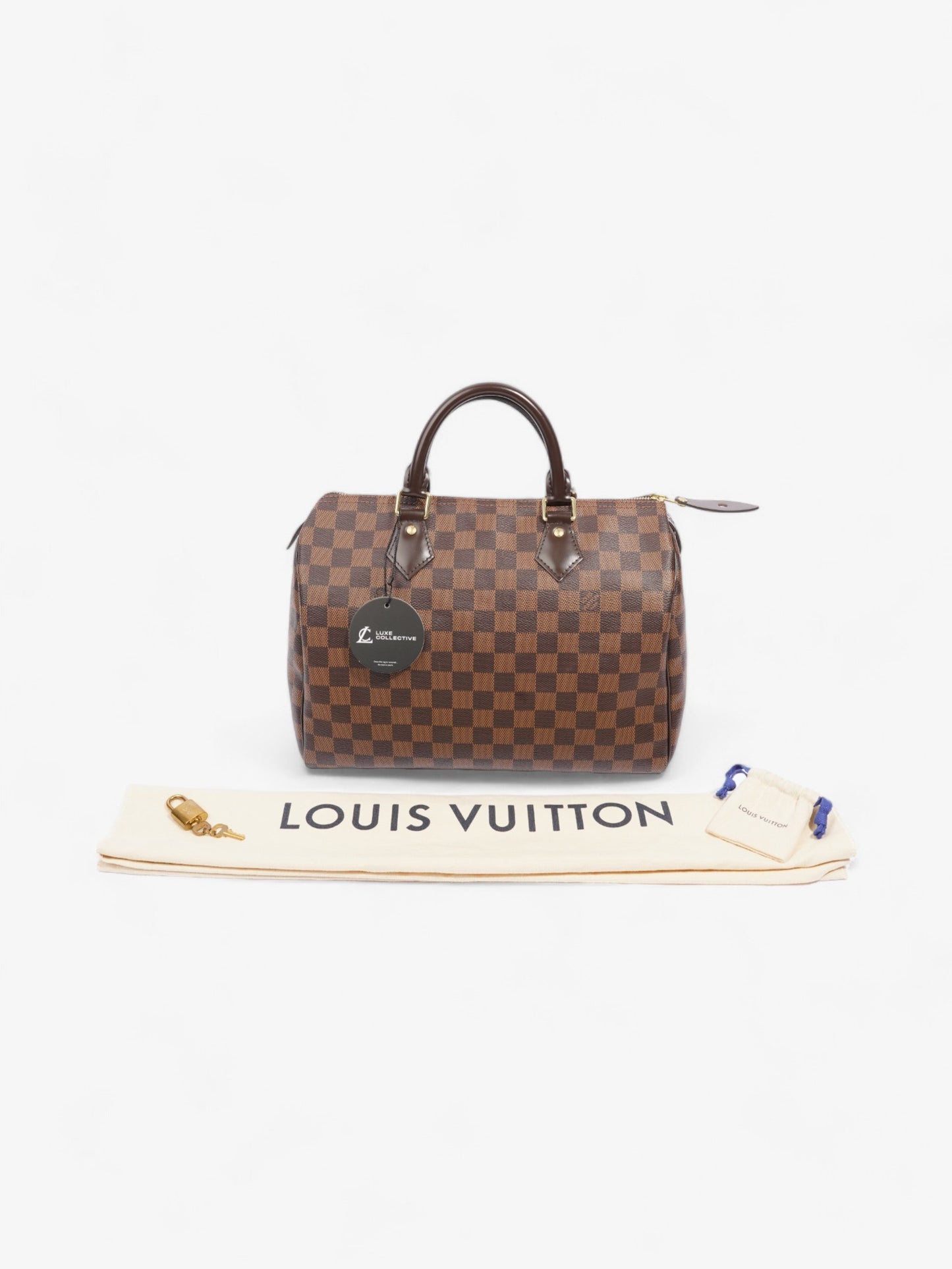 Louis Vuitton Speedy 30 Damier Ebene Coated Canvas