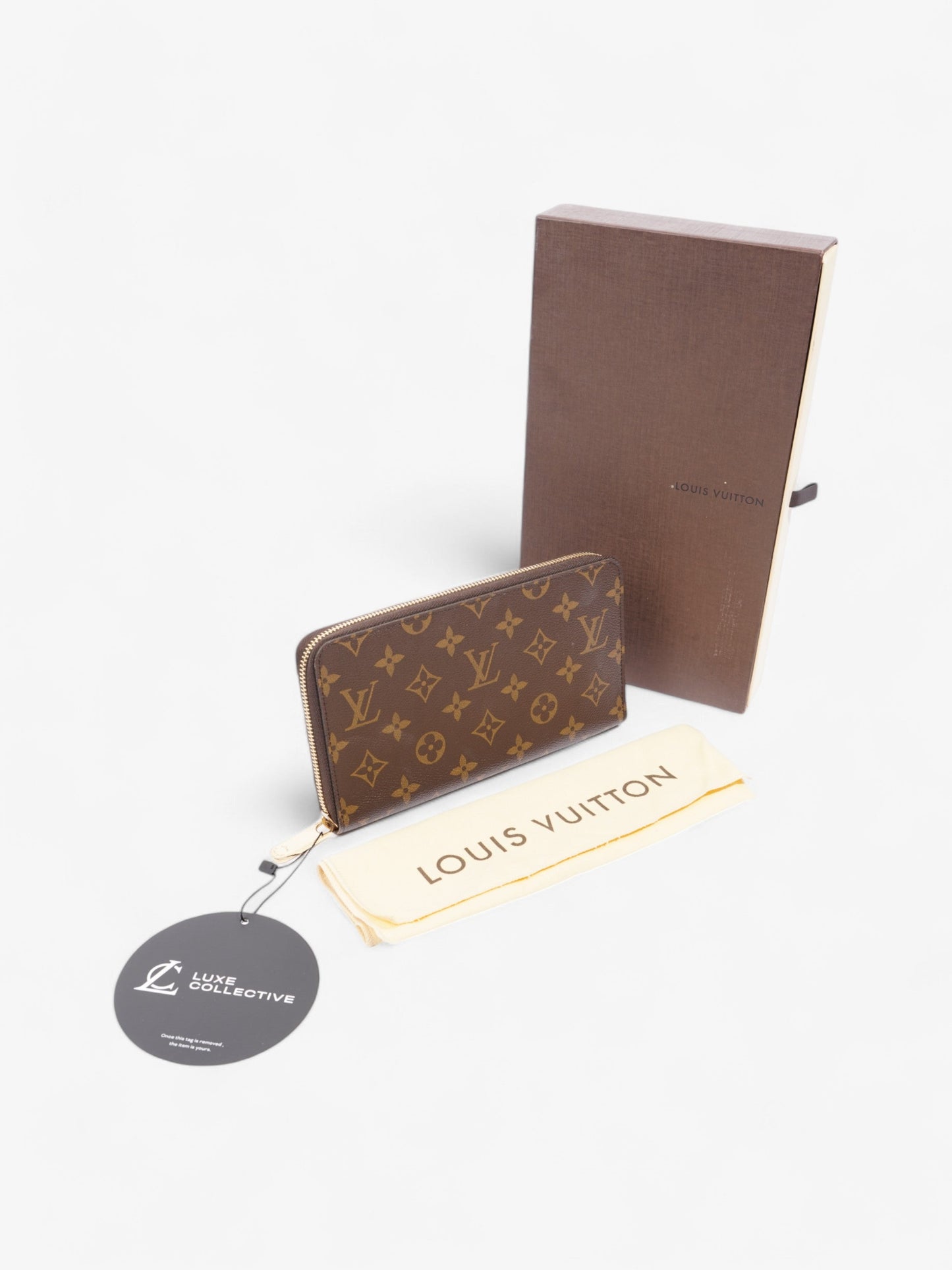 Louis Vuitton Zippy Organiser Zip Round Wallet Monogram / Gold Coated Canvas