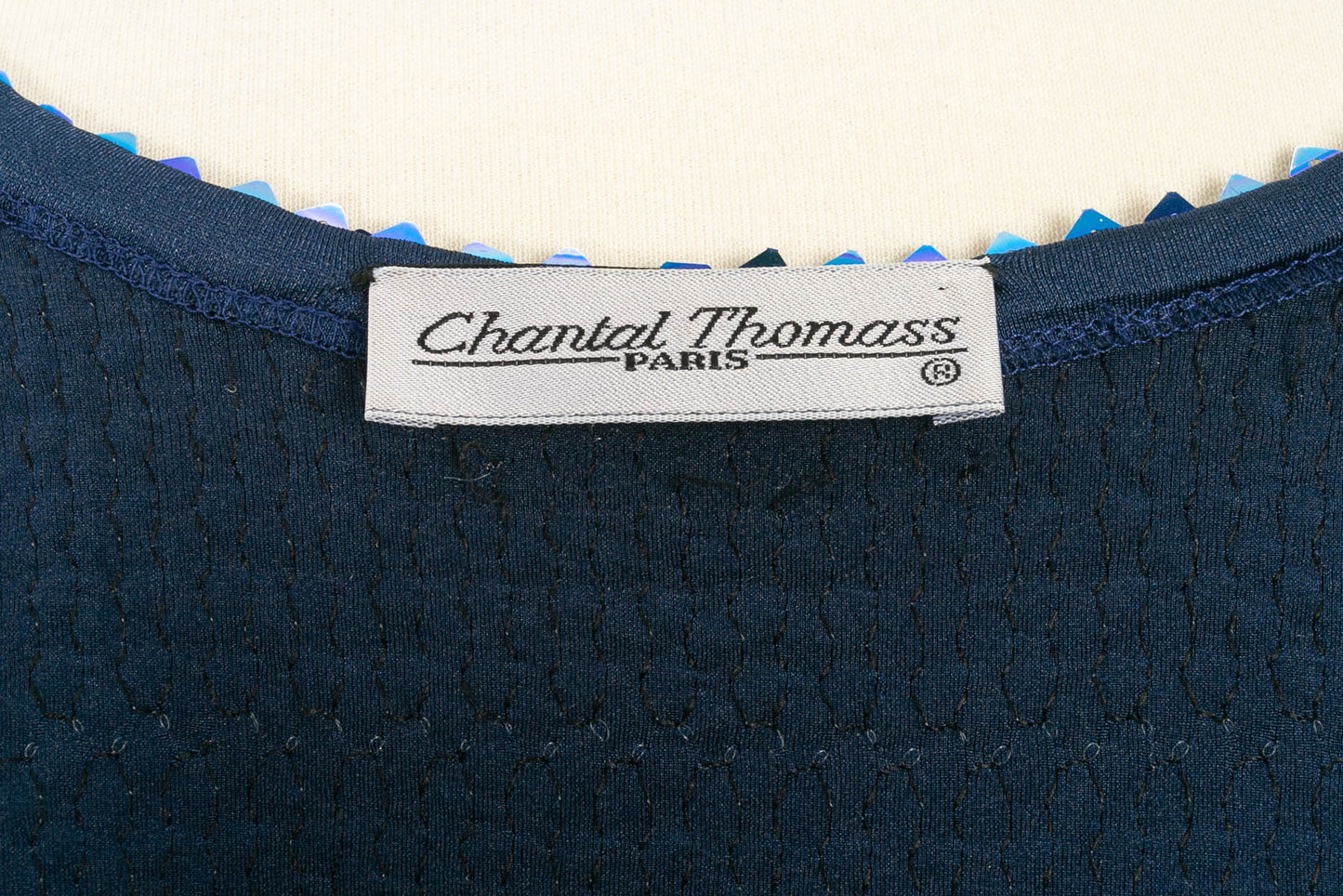 Gilet bleu àsequins Chantal Thomass