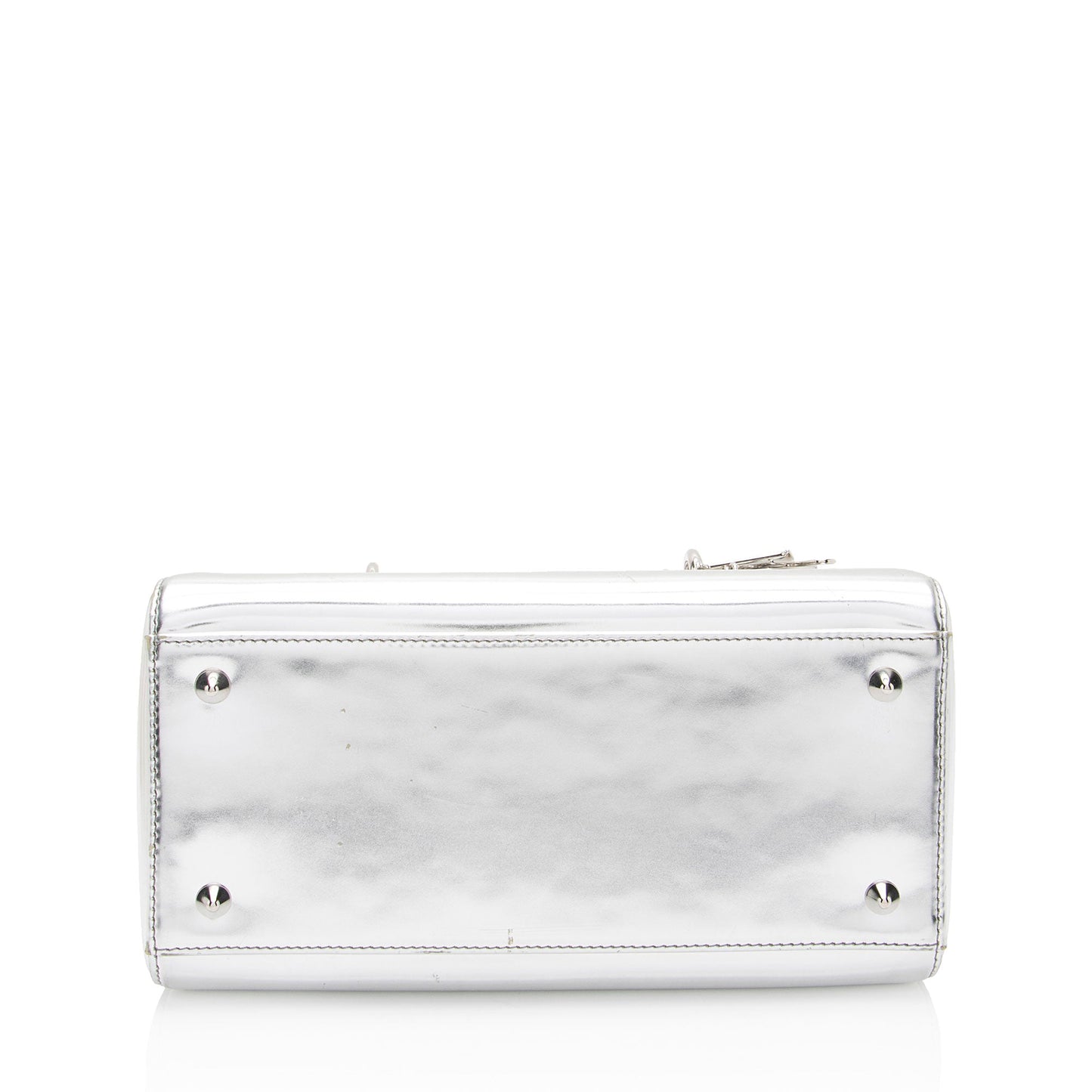 Dior Metallic Patent Leather Lady Dior Medium Tote