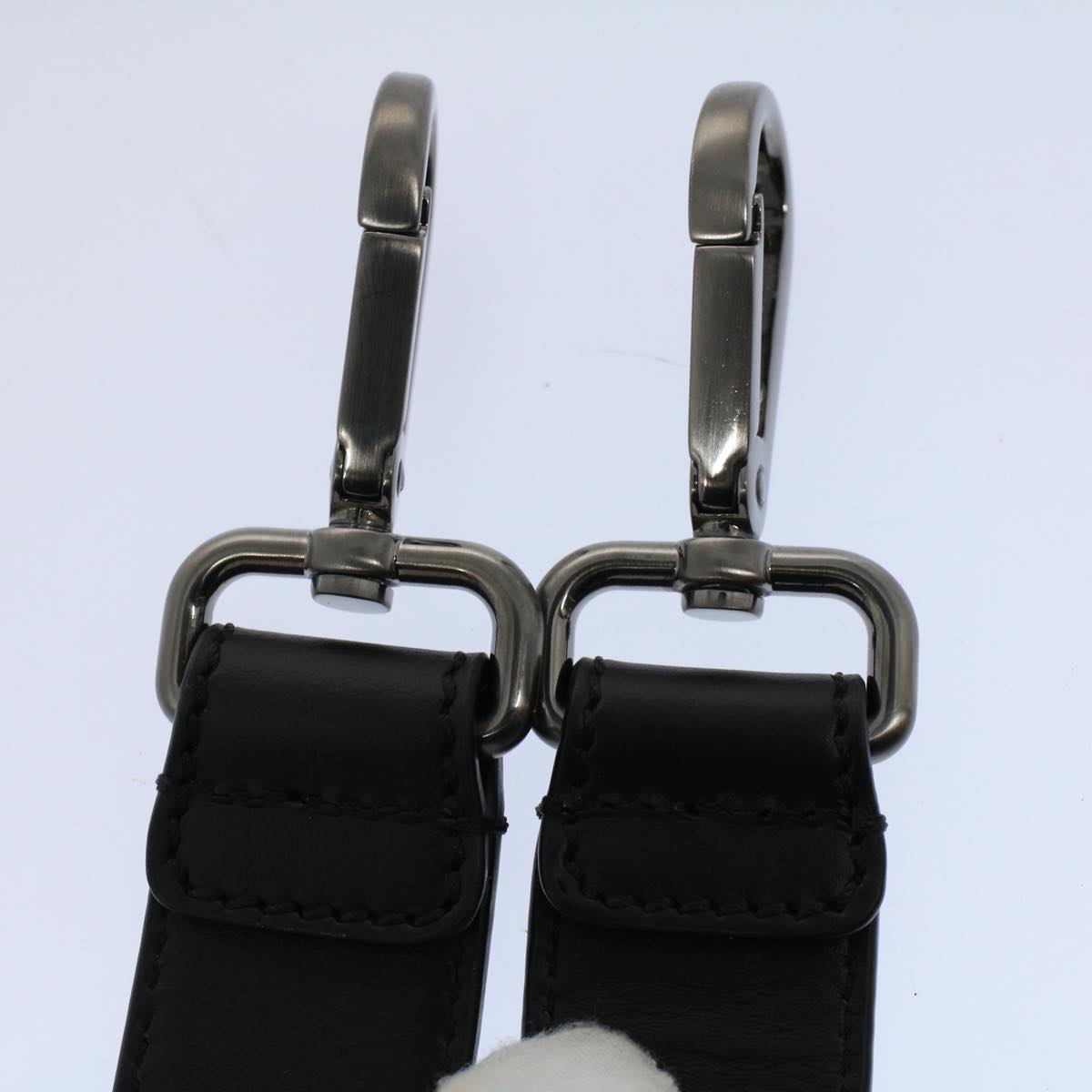 FENDI Adjustable Shoulder Strap Leather 33.9""-40.9"" Black am5224
