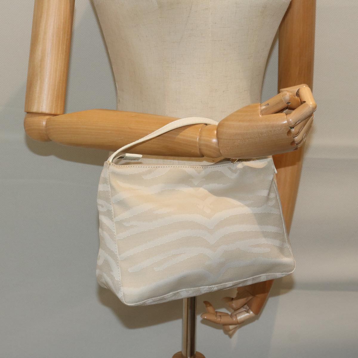 FENDI Hand Bag Canvas Beige am5396