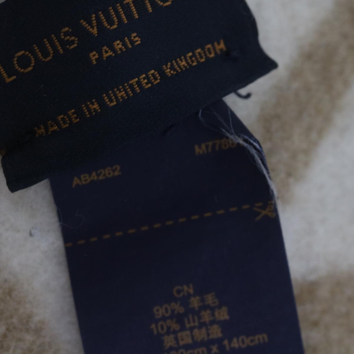 LOUIS VUITTON Pred LV Checkmate Blanket Wool Beige M77861 LV am5723