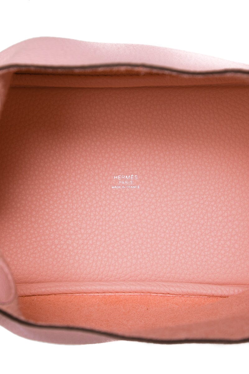 Hermès Pink Sakura Clemence Picotin Lock 18 PHW Tote