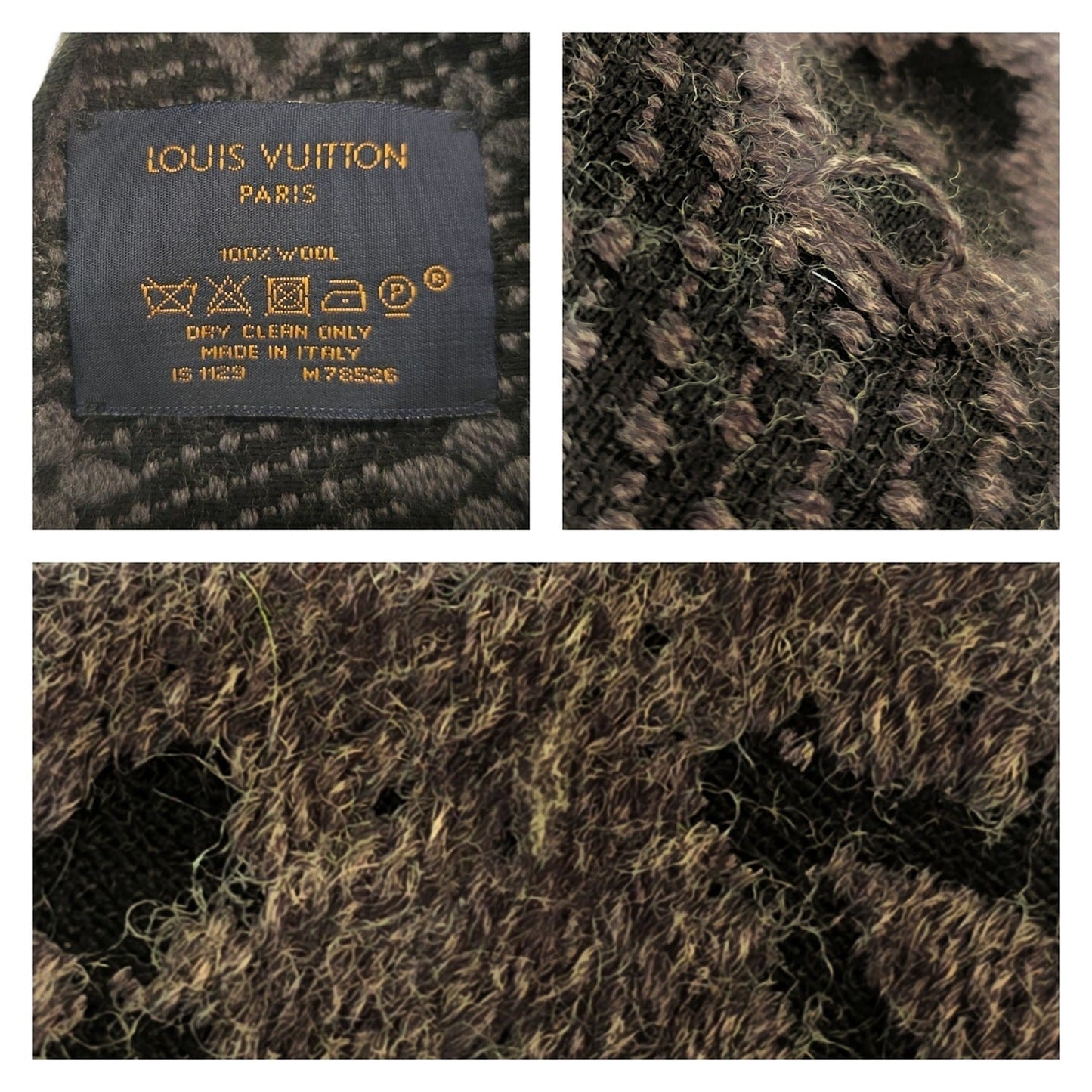 Louis Vuitton Monogram Classic Scarf Charcoal Gray