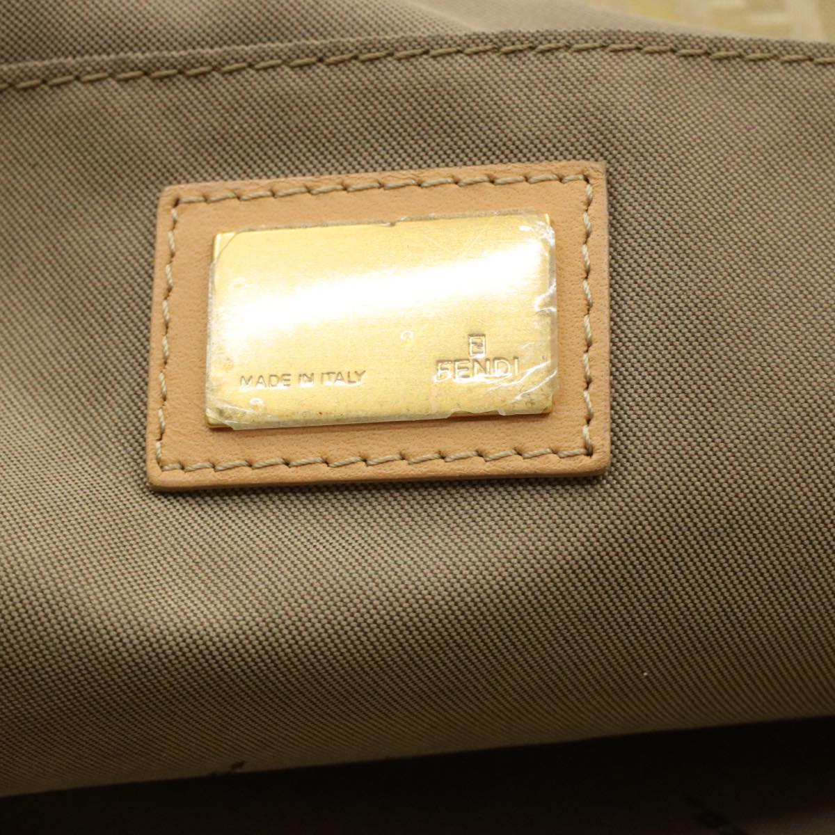 FENDI Zucchino Canvas Tote Bag Beige am136b