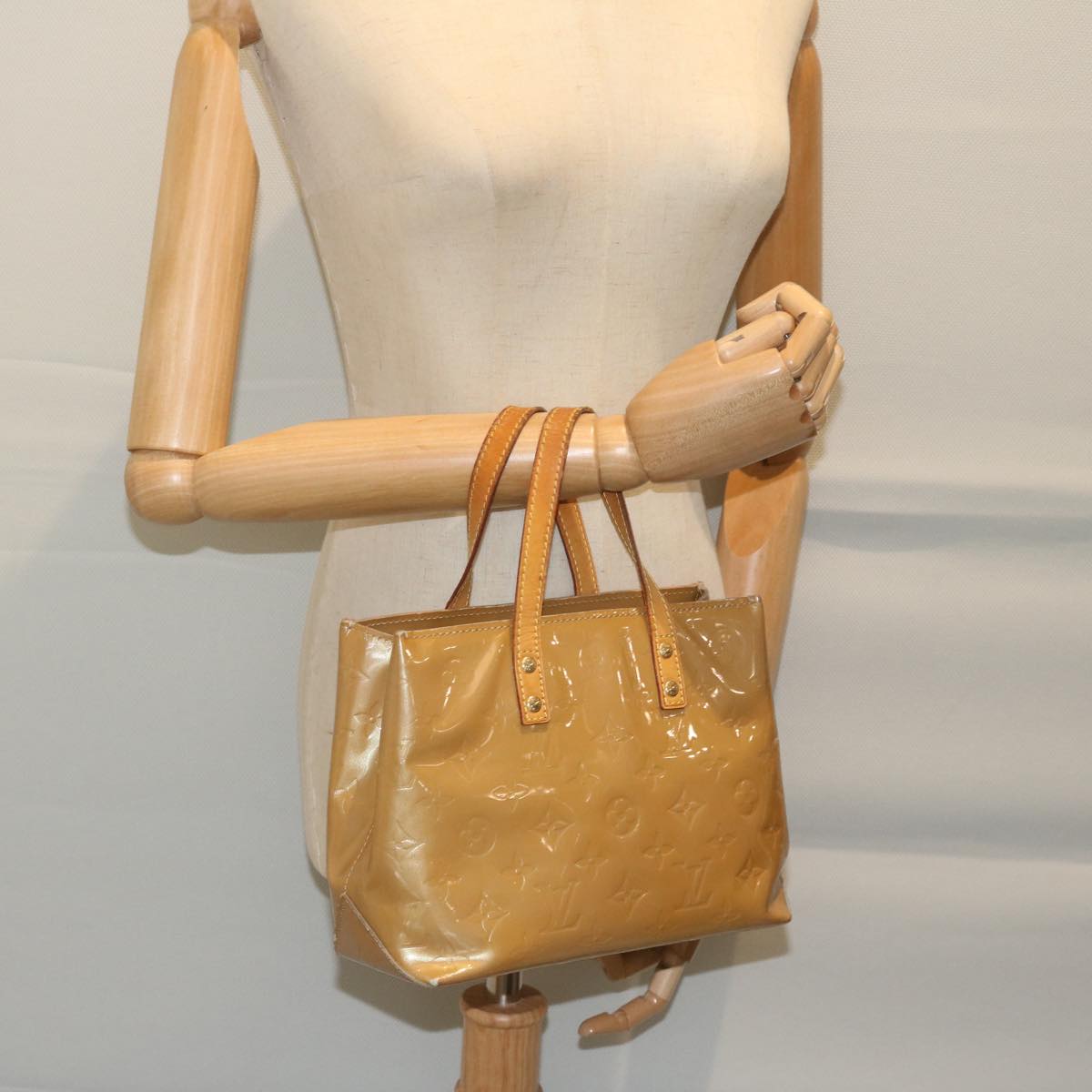 LOUIS VUITTON Monogram Vernis Reade PM Hand Bag Noisette M91334 LV bs11435