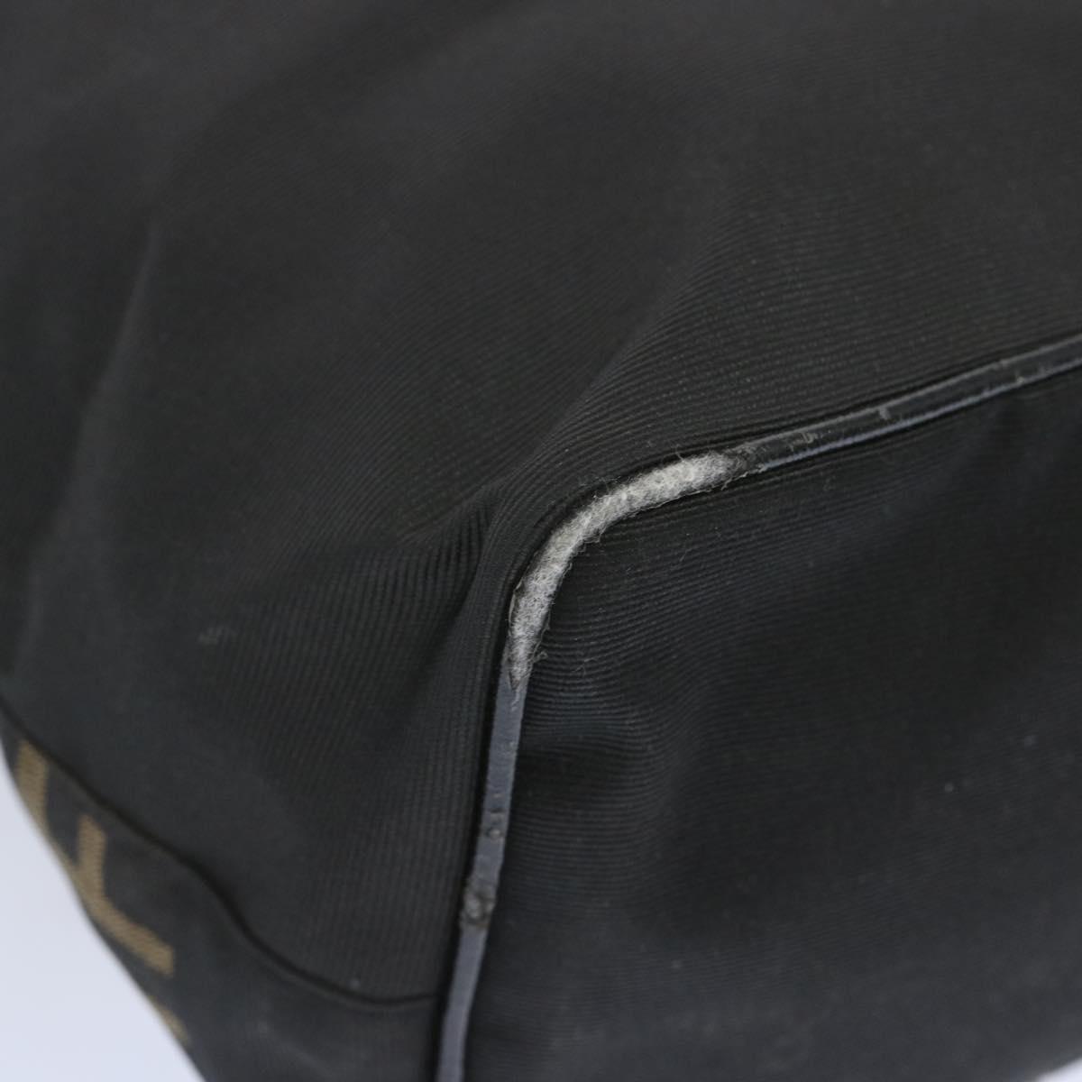 FENDI Hand Bag Canvas Black bs12314