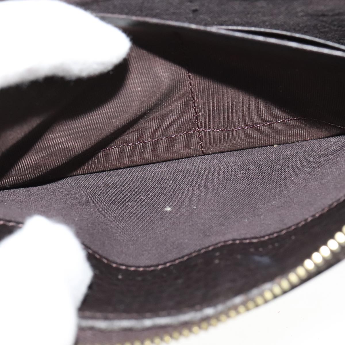 FENDI Zucca Canvas Long Wallet Black Brown bs21595