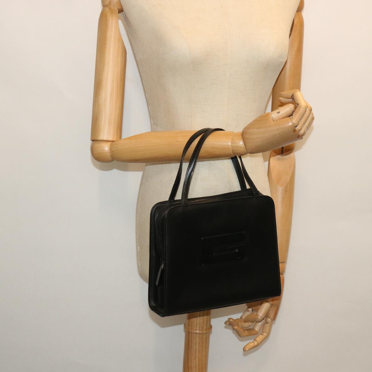 GUCCI Hand Bag Leather Black 000 0812 002058 bs8640
