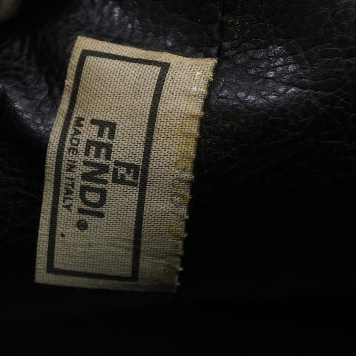 FENDI Pecan Canvas Vanity Cosmetic Pouch Black Brown bs8733