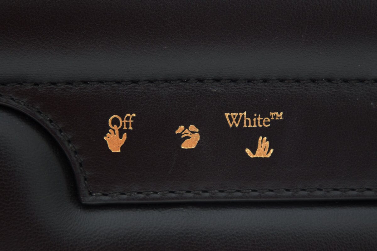 Off White Black Burrow Leather Handbag