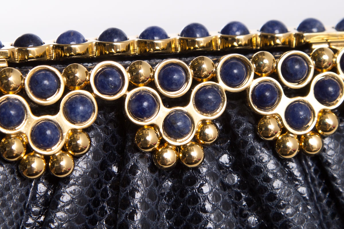 Judith Leiber Navy Evening Bag