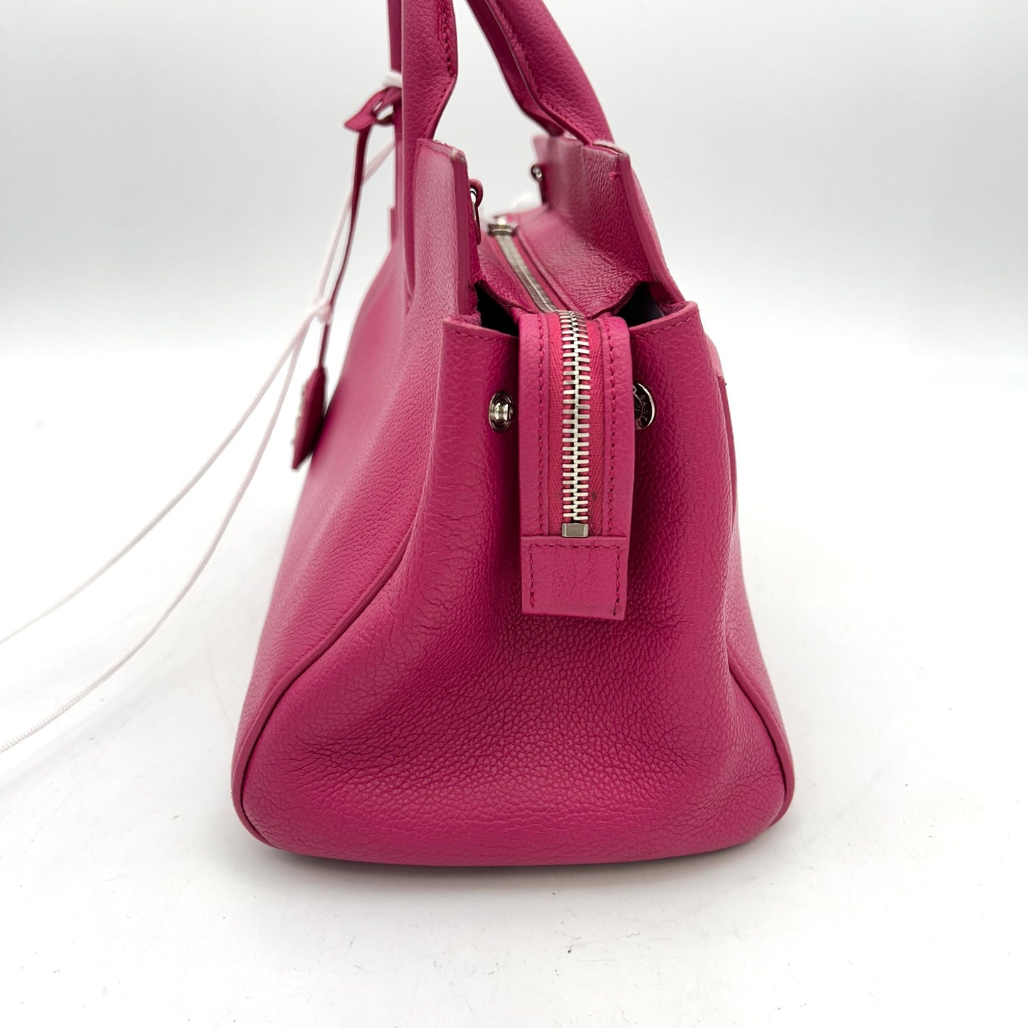 SAINT LAURENT Grained Calfskin Small Cabas Rive Gauche Bubblegum LA6772