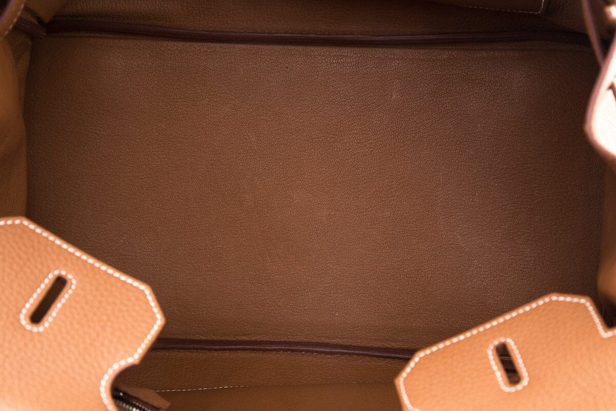 Hermès 35cm Gold Togo Birkin W/ Palladium Hardware