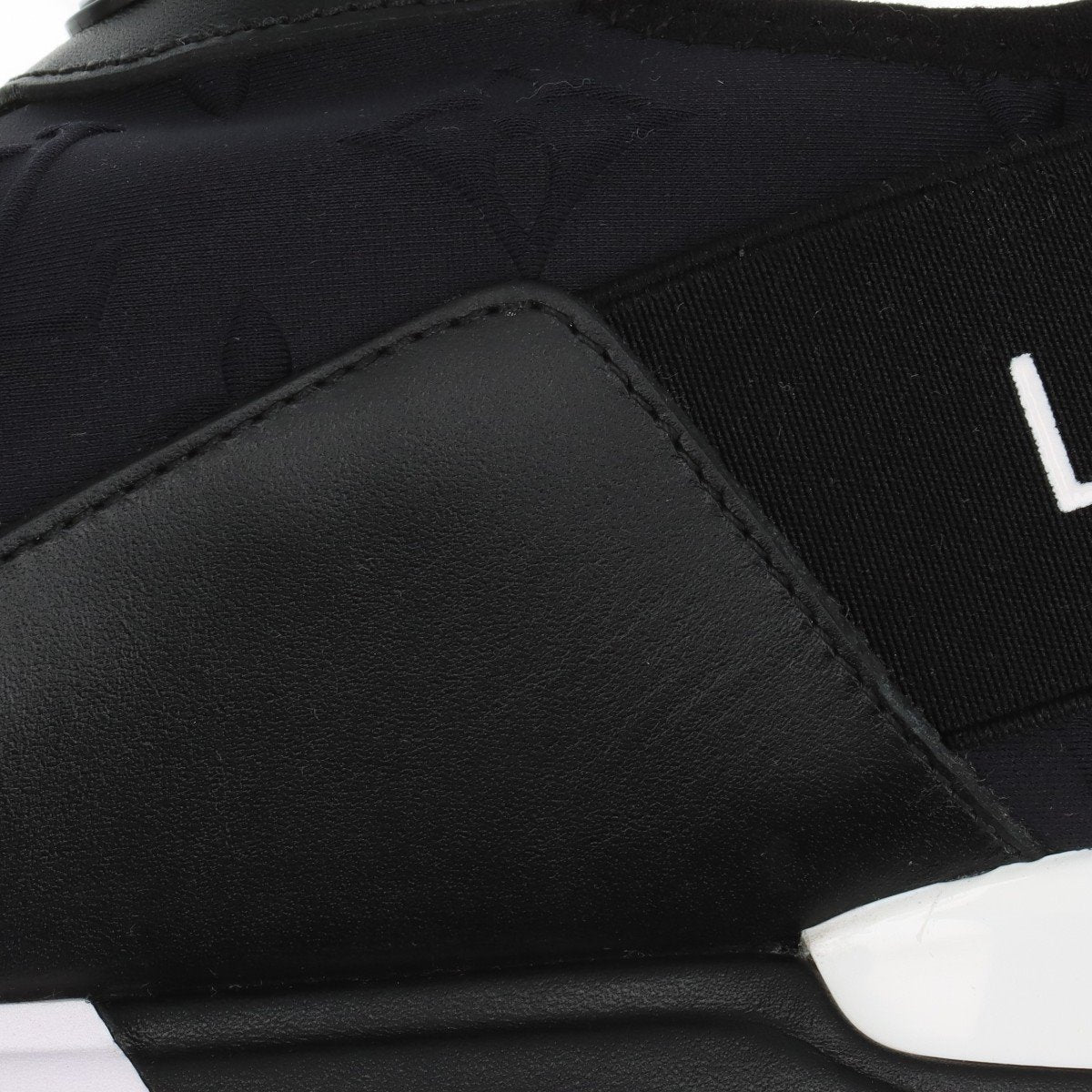 Louis Vuitton Runway Line Leather Fabric Trainers 34.5 Black × White Monogram LV Circle Logo Box Bag