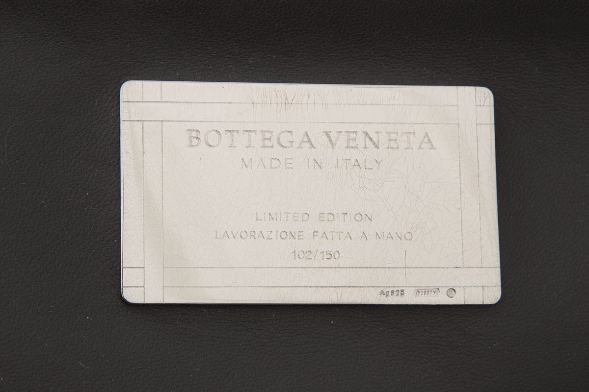 Bottega Veneta Black White & Grey Intrecciato Medium Cabat Tote