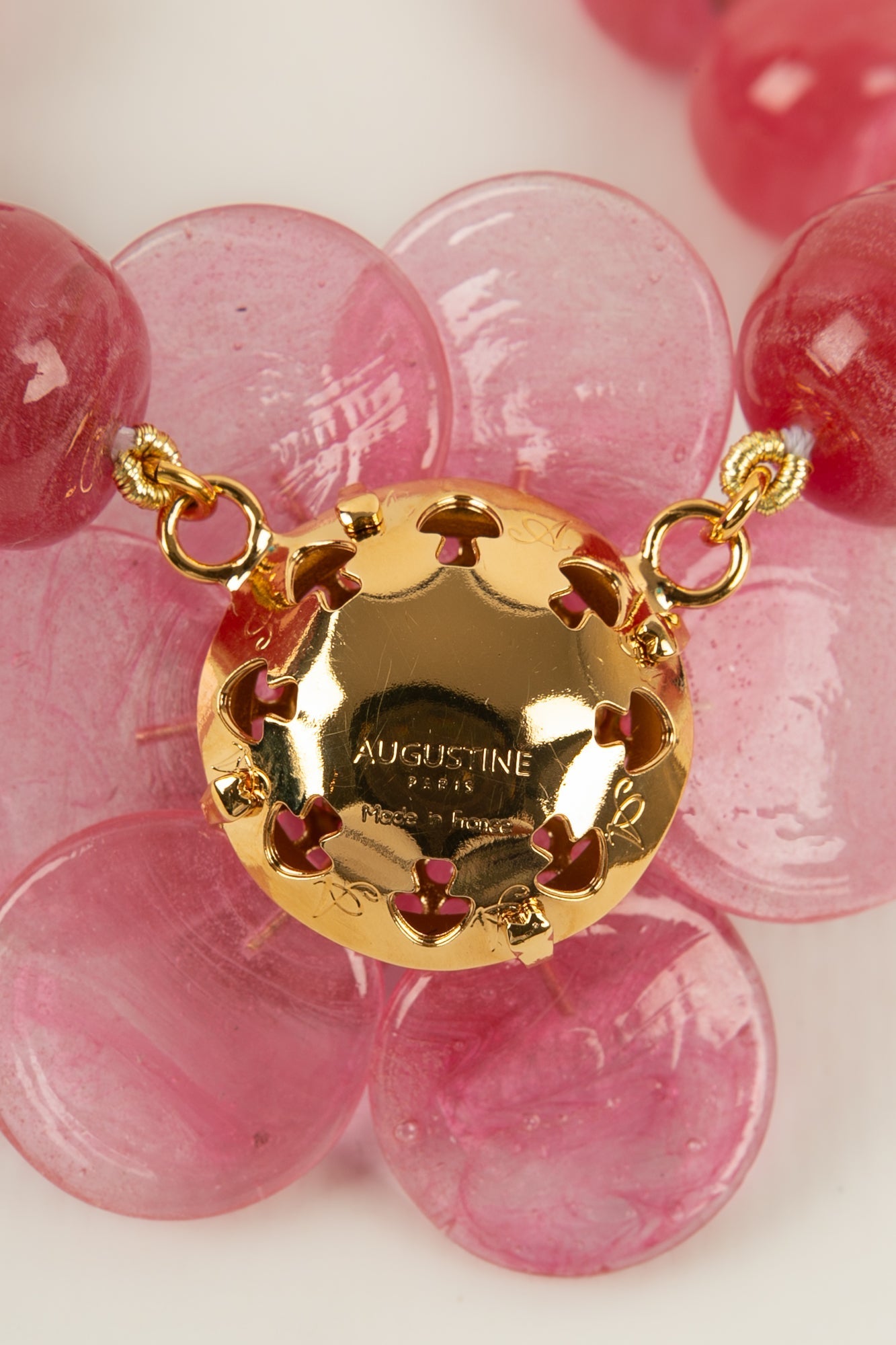 Collier camélia rose Augustine