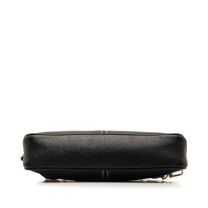 Louis Vuitton Suhari Locky Clutch Cratch Bag Second Bag M95628 Noneir Black Leather Louis Vuitton