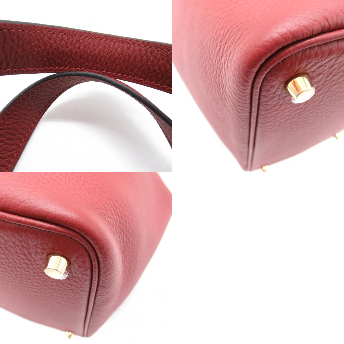 Hermes Picotin Lock PM Rouge Handbag Handbag Clemence Red