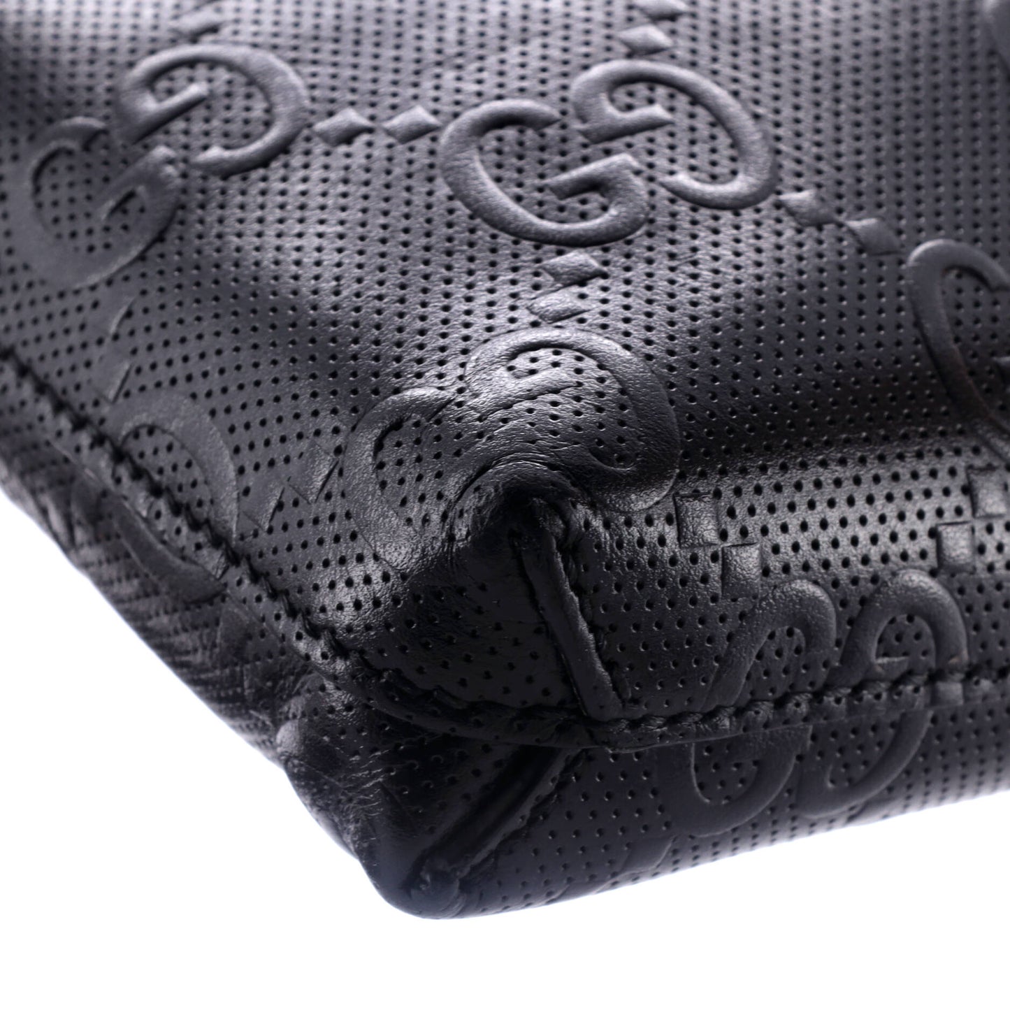 Convertible Messenger Bag GG Embossed Perforated Leather Medium