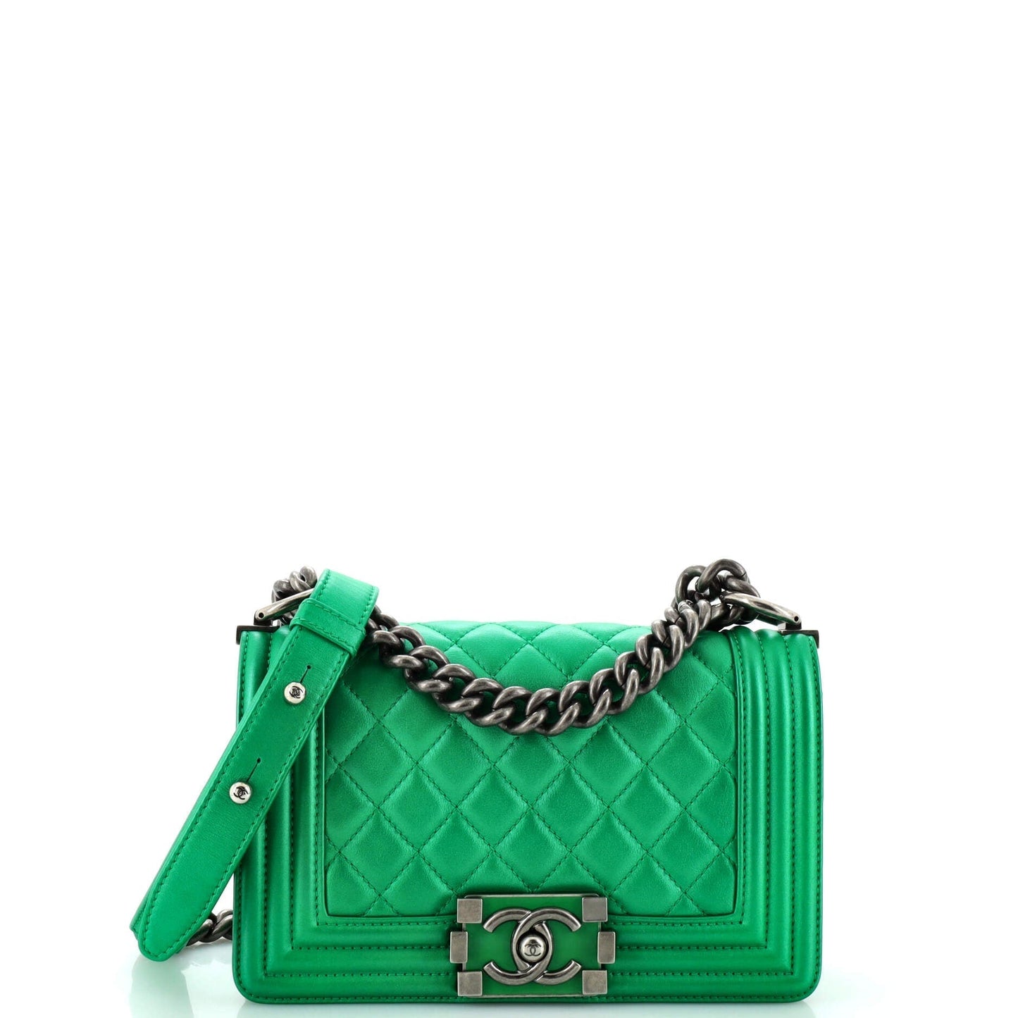 CHANEL Boy Flap Bag Quilted Lambskin Small
