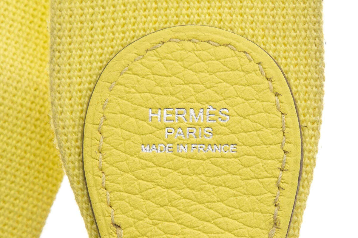 Hermès Yellow Evelyne Handbag PM with Clemence Leather
