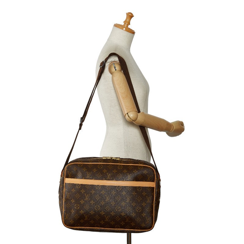 Louis Vuitton Monogram Reporter GM Shoulder Bag M45252 Brown PVC Leather Louis Vuitton