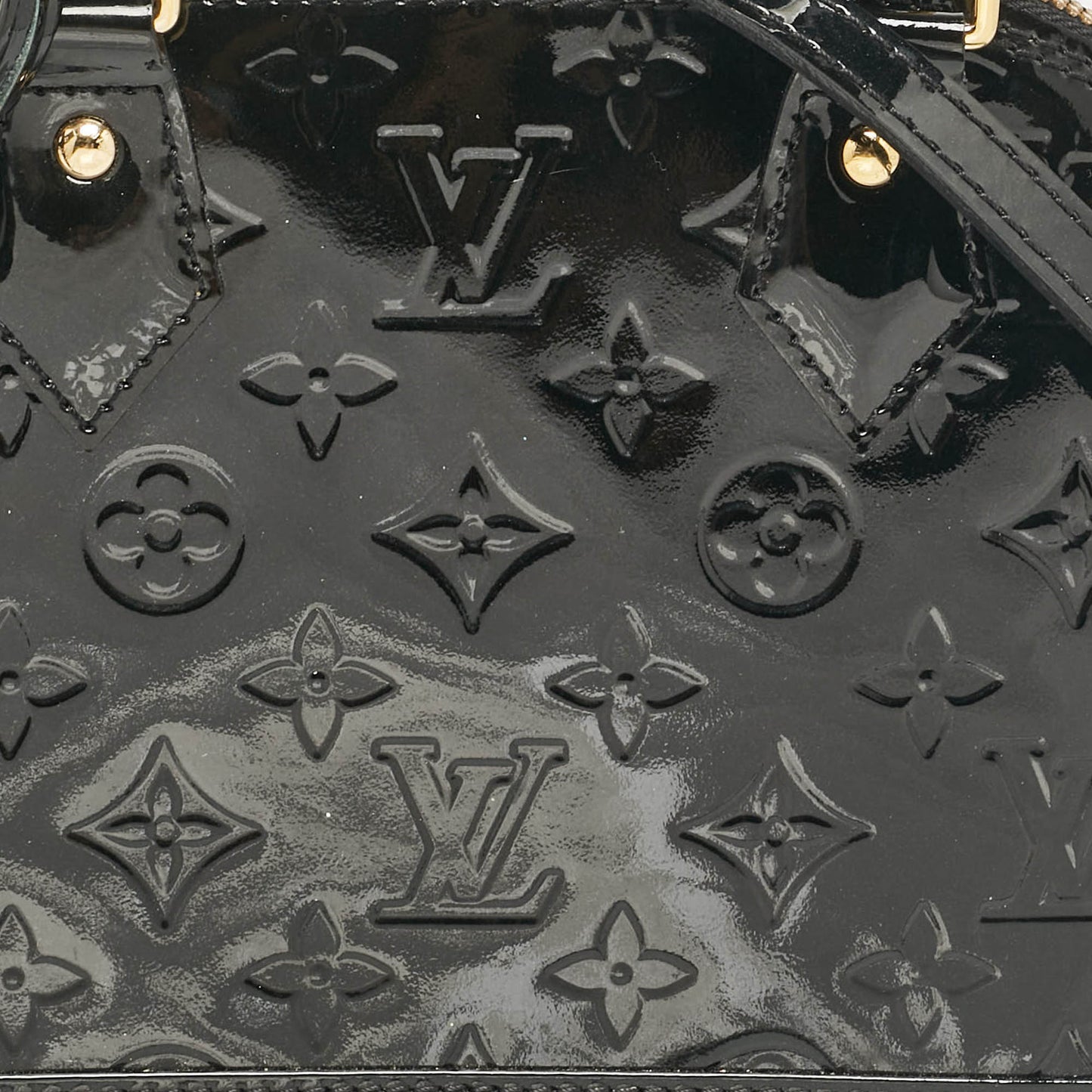 Louis Vuitton Black Magnetique Monogram Vernis Alma Bb Bag..