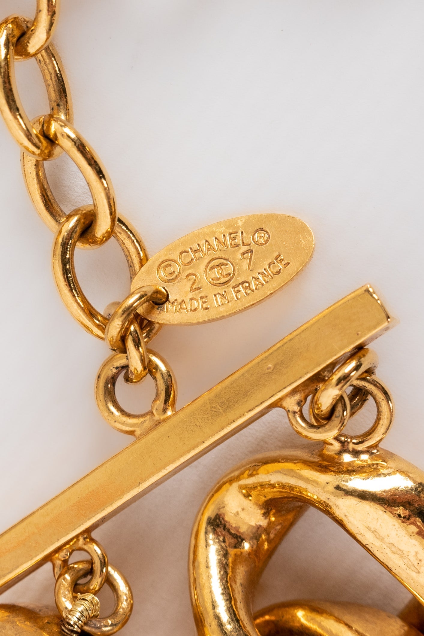 Collier doré Chanel 1990s
