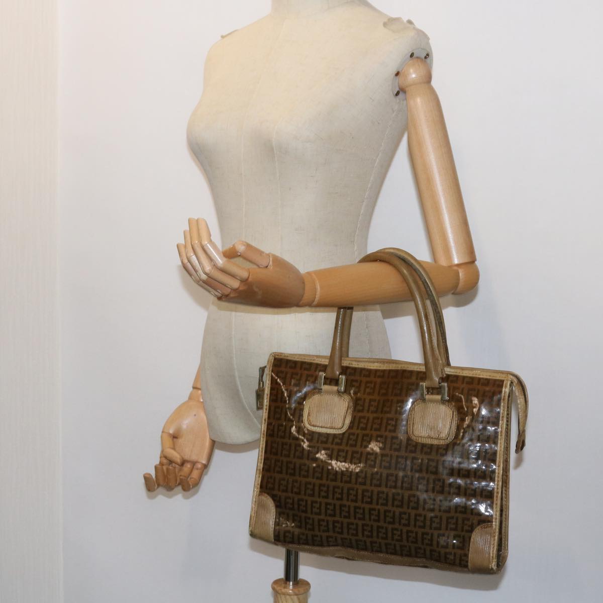 FENDI Zucchino Canvas Tote Bag Brown ep1903