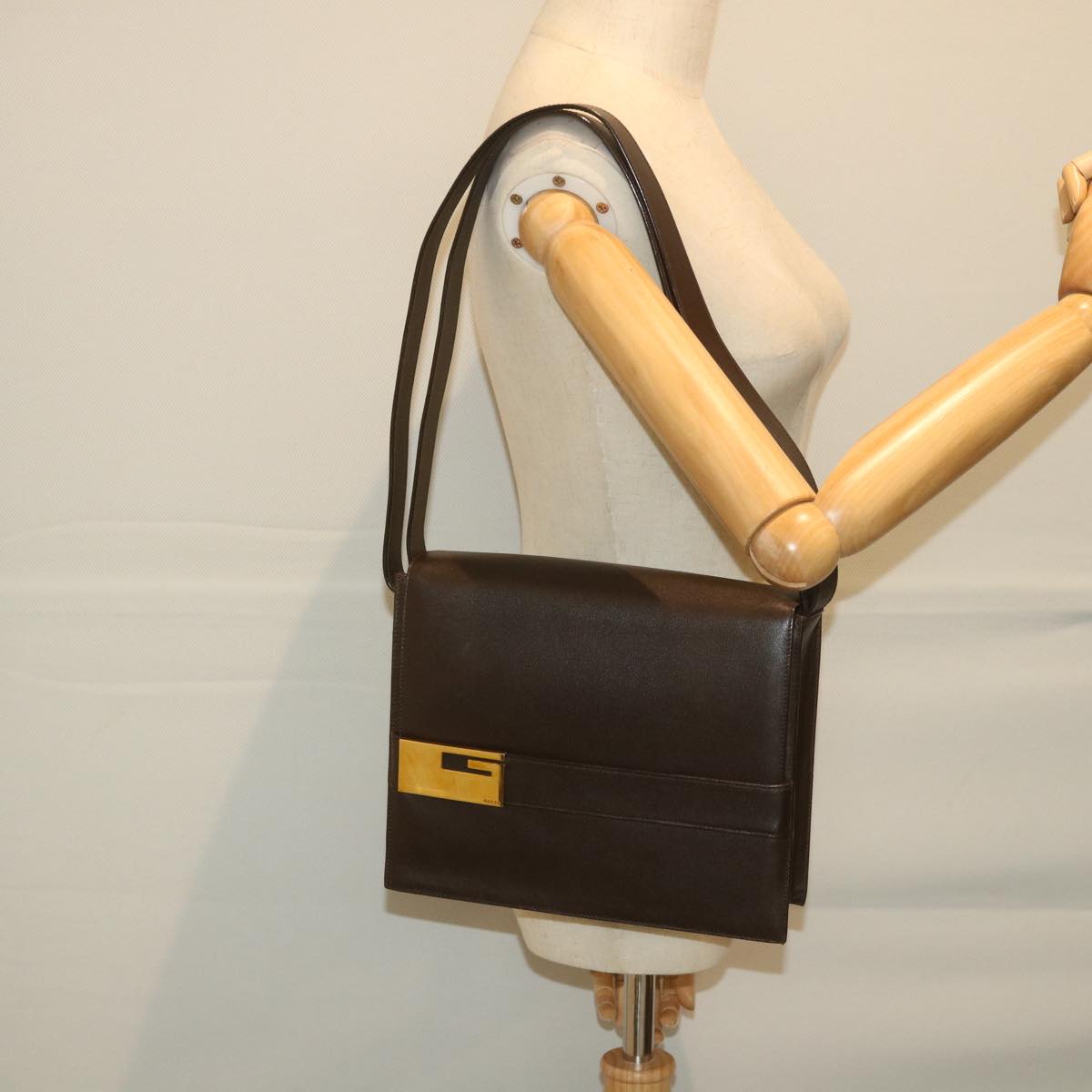 GUCCI Shoulder Bag Leather Brown 001 1274 1912 ep2310